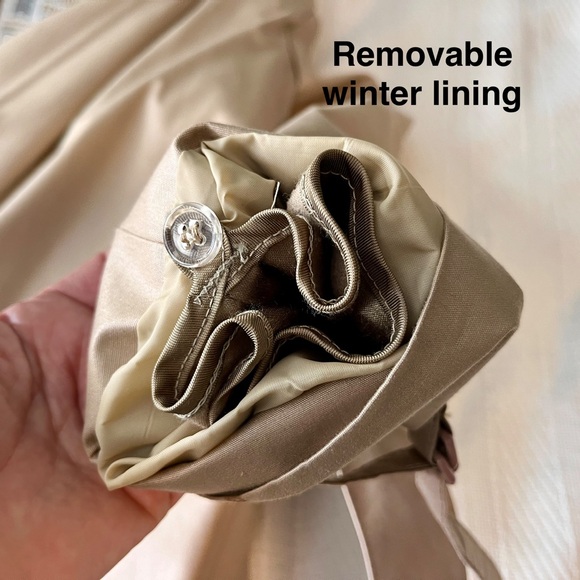 Vintage London Fog Trench Coat midi with removable lining & hood - Picture 9 of 16